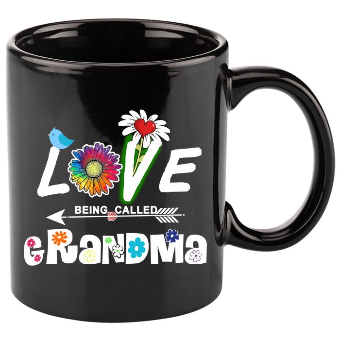 I Love Being Called Grandma Floral 11oz C Handle Ceramic Mug