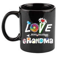 I Love Being Called Grandma Floral 11oz C Handle Ceramic Mug
