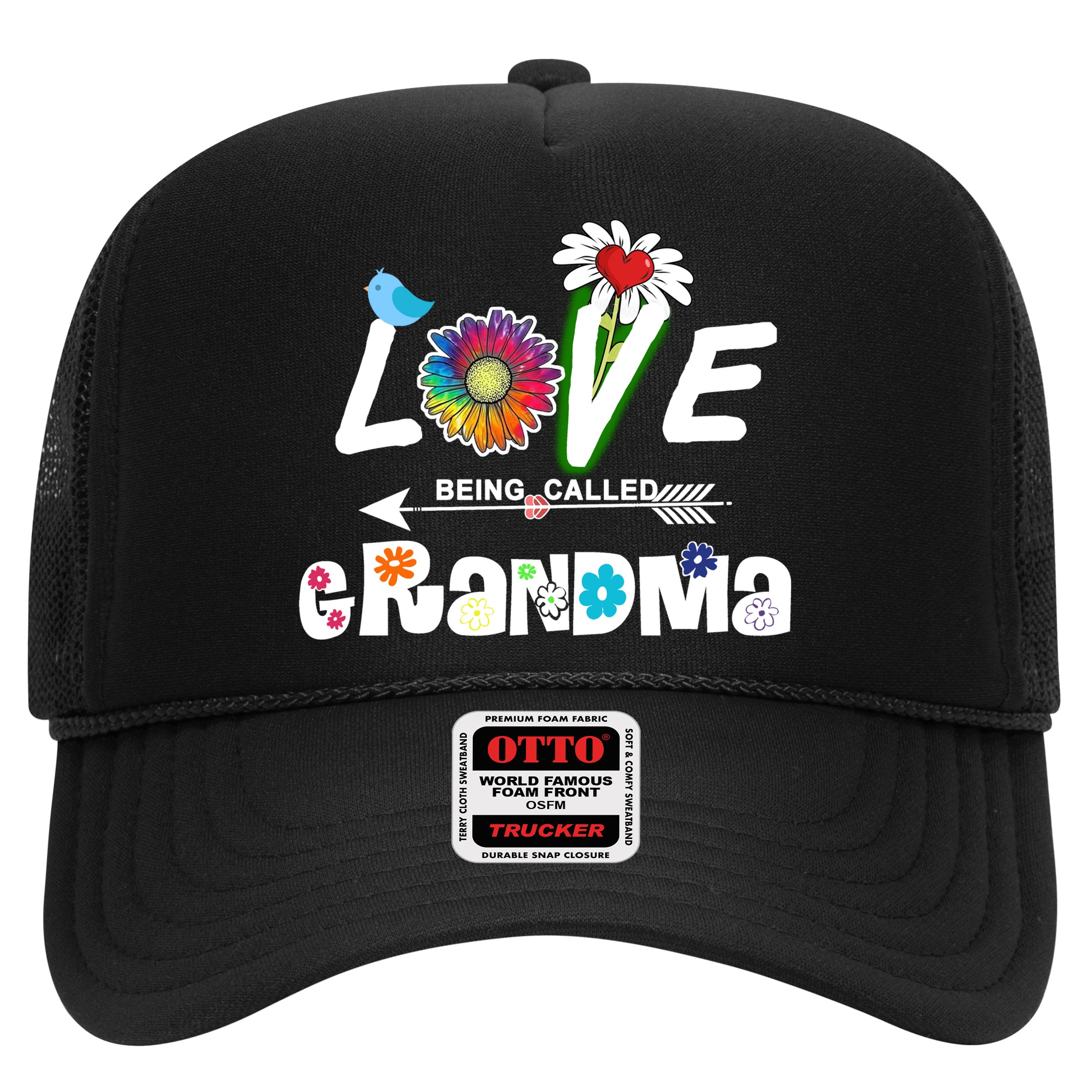 I Love Being Called Grandma Floral Hat