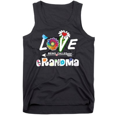 I Love Being Called Grandma Floral Tank Top