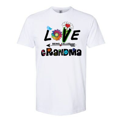 I Love Being Called Grandma Floral Softstyle® CVC T-Shirt