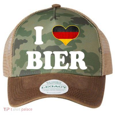 I Love Bier Octoberfest Beer Drinking Germany Flag Legacy Tie Dye Trucker Hat