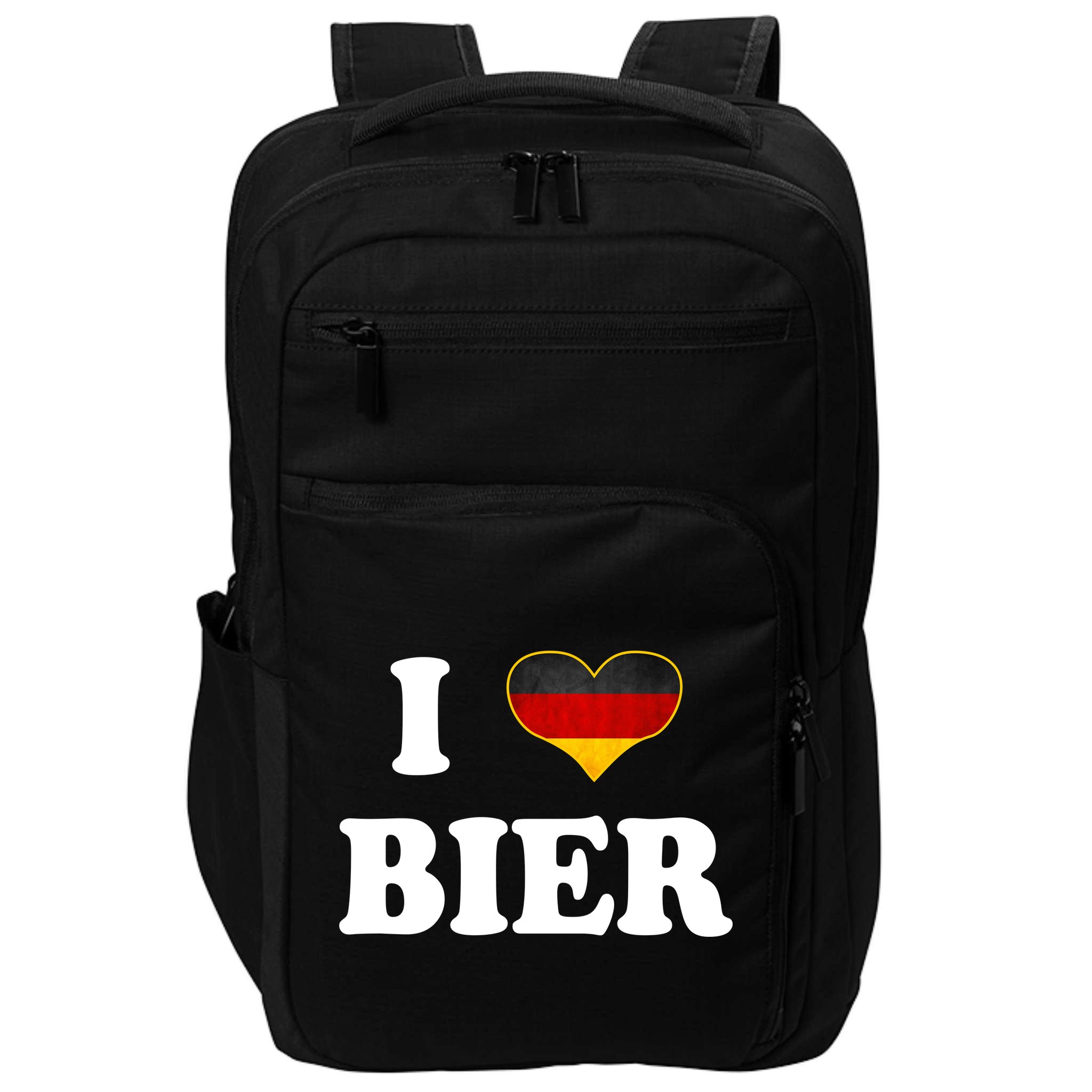 I Love Bier Octoberfest Beer Drinking Germany Flag Impact Tech Backpack