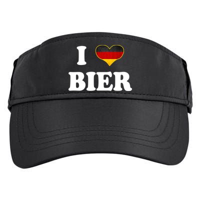 I Love Bier Octoberfest Beer Drinking Germany Flag Adult Drive Performance Visor