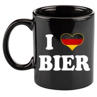 I Love Bier Octoberfest Beer Drinking Germany Flag 11oz C Handle Ceramic Mug