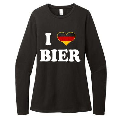 I Love Bier Octoberfest Beer Drinking Germany Flag Womens CVC Long Sleeve Shirt