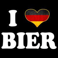 I Love Bier Octoberfest Beer Drinking Germany Flag Flatbill Hat