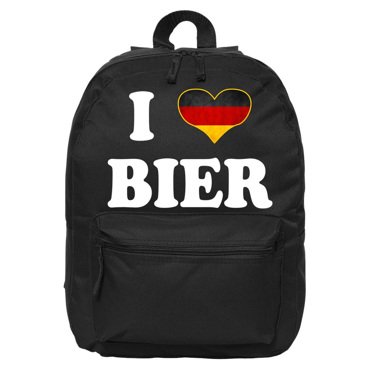 I Love Bier Octoberfest Beer Drinking Germany Flag 16 in Basic Backpack