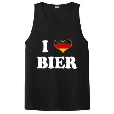 I Love Bier Octoberfest Beer Drinking Germany Flag PosiCharge Competitor Tank