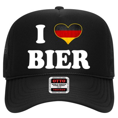 I Love Bier Octoberfest Beer Drinking Germany Flag Trucker Hat