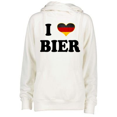 I Love Bier Octoberfest Beer Drinking Germany Flag Womens Funnel Neck Pullover Hood