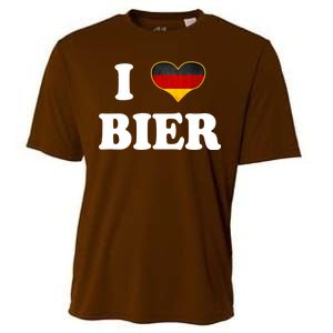 I Love Bier Octoberfest Beer Drinking Germany Flag Cooling Performance Crew T-Shirt