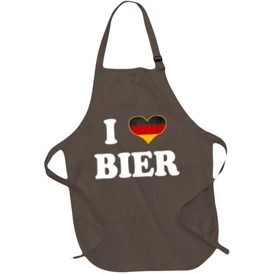 I Love Bier Octoberfest Beer Drinking Germany Flag Apron