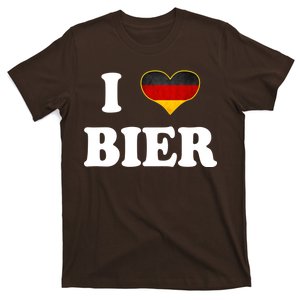 I Love Bier Octoberfest Beer Drinking Germany Flag T-Shirt