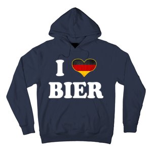 I Love Bier Octoberfest Beer Drinking Germany Flag Hoodie