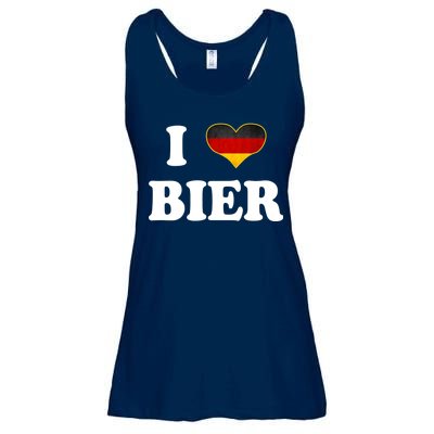 I Love Bier Octoberfest Beer Drinking Germany Flag Ladies Essential Flowy Tank