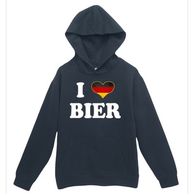 I Love Bier Octoberfest Beer Drinking Germany Flag Urban Pullover Hoodie