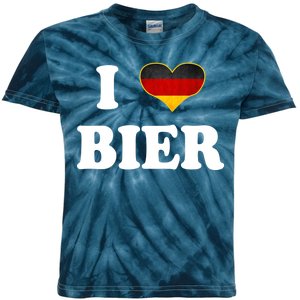 I Love Bier Octoberfest Beer Drinking Germany Flag Kids Tie-Dye T-Shirt