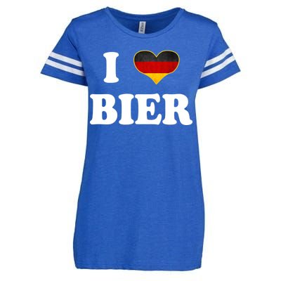 I Love Bier Octoberfest Beer Drinking Germany Flag Enza Ladies Jersey Football T-Shirt