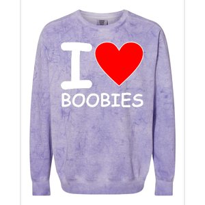 I Love Boobies Colorblast Crewneck Sweatshirt