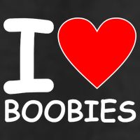 I Love Boobies 7 Panel Mesh Trucker Snapback Hat