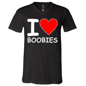 I Love Boobies V-Neck T-Shirt