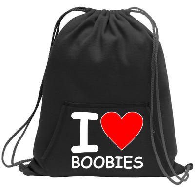 I Love Boobies Sweatshirt Cinch Pack Bag