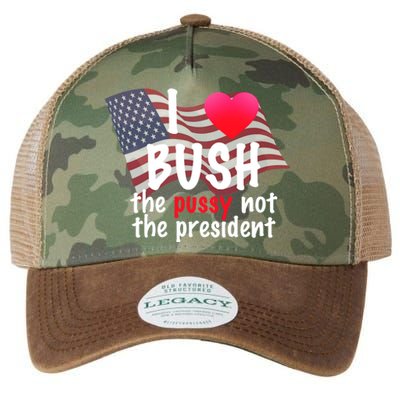 I Love Bush Funny Legacy Tie Dye Trucker Hat