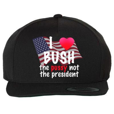 I Love Bush Funny Wool Snapback Cap