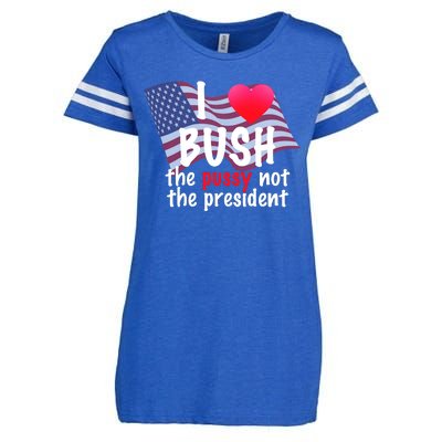 I Love Bush Funny Enza Ladies Jersey Football T-Shirt