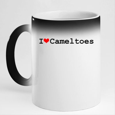 I Love Camel Toes 11oz Black Color Changing Mug