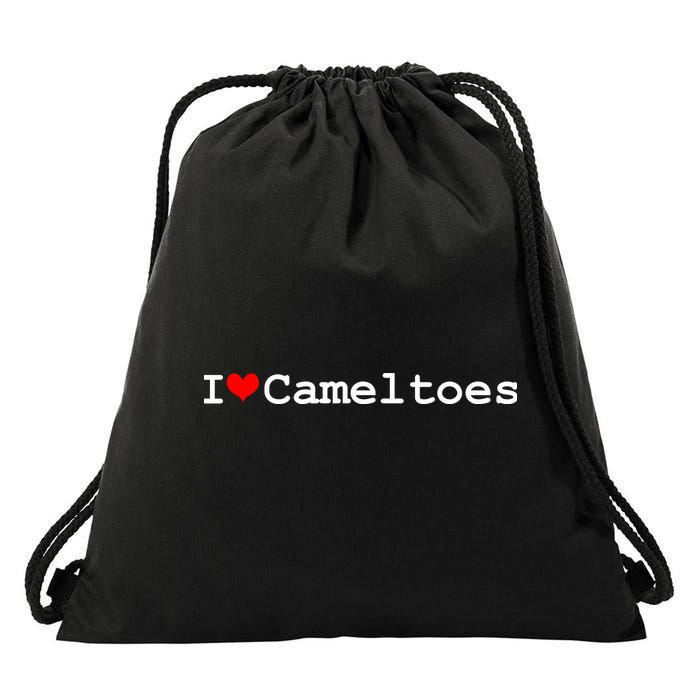 I Love Camel Toes Drawstring Bag