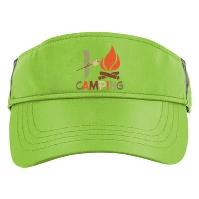 I Love Camping Campfire And S'more Adult Drive Performance Visor