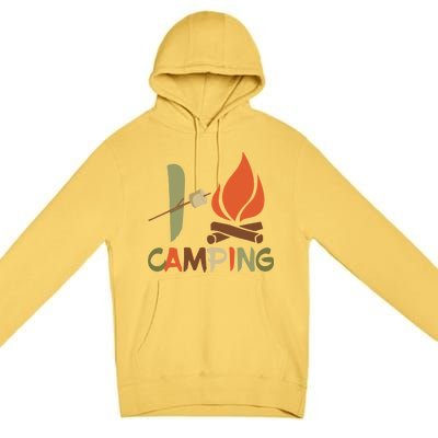 I Love Camping Campfire And S'more Premium Pullover Hoodie