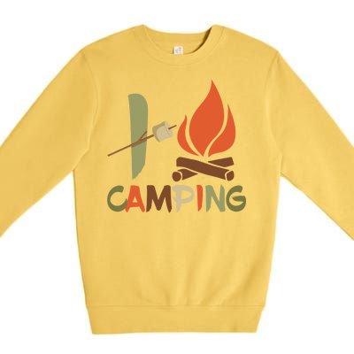 I Love Camping Campfire And S'more Premium Crewneck Sweatshirt