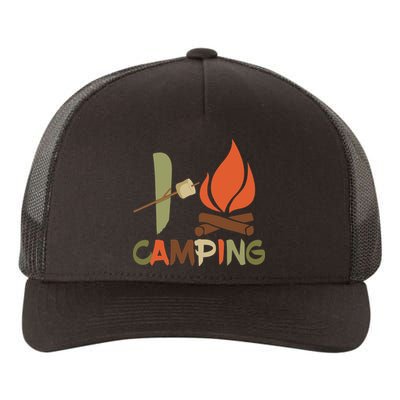 I Love Camping Campfire And S'more Yupoong Adult 5-Panel Trucker Hat