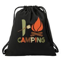 I Love Camping Campfire And S'more Drawstring Bag