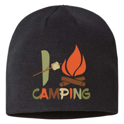 I Love Camping Campfire And S'more Sustainable Beanie