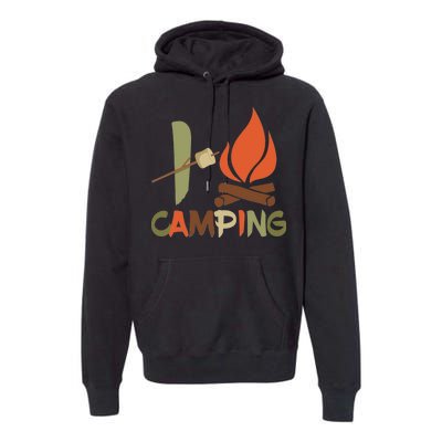 I Love Camping Campfire And S'more Premium Hoodie