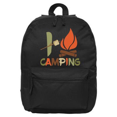 I Love Camping Campfire And S'more 16 in Basic Backpack