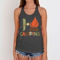 I Love Camping Campfire And S'more Women's Knotted Racerback Tank