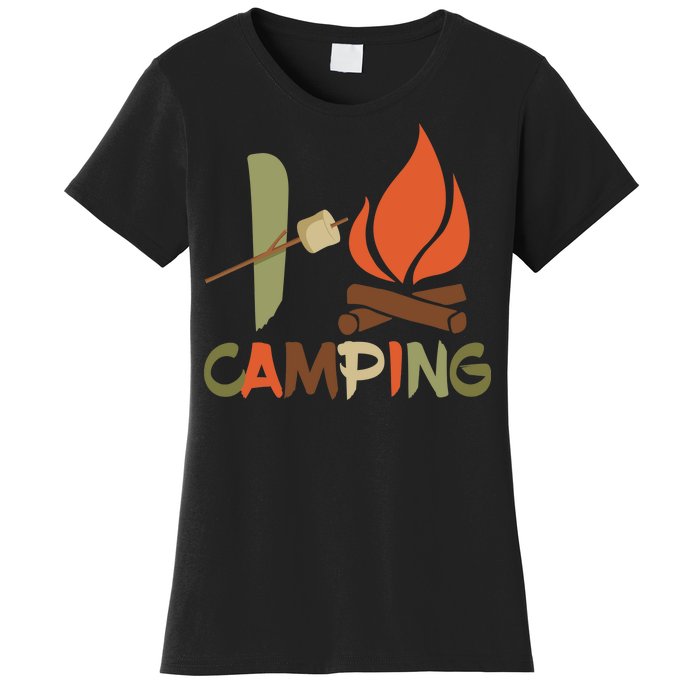 I Love Camping Campfire And S'more Women's T-Shirt