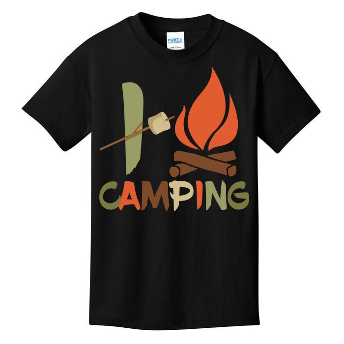 I Love Camping Campfire And S'more Kids T-Shirt