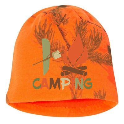 I Love Camping Campfire And S'more Kati - Camo Knit Beanie