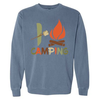 I Love Camping Campfire And S'more Garment-Dyed Sweatshirt