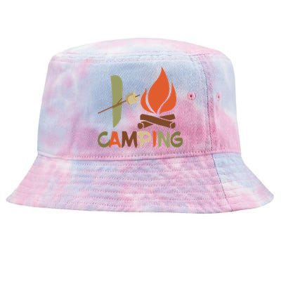 I Love Camping Campfire And S'more Tie-Dyed Bucket Hat