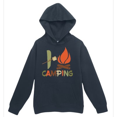 I Love Camping Campfire And S'more Urban Pullover Hoodie