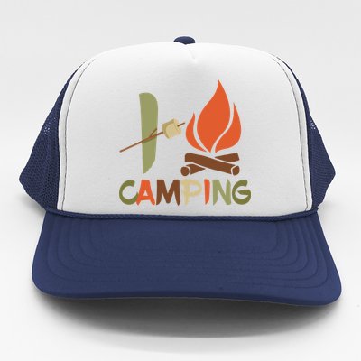 I Love Camping Campfire And S'more Trucker Hat