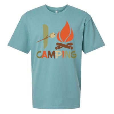 I Love Camping Campfire And S'more Sueded Cloud Jersey T-Shirt