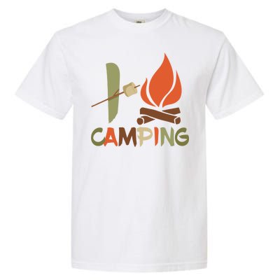 I Love Camping Campfire And S'more Garment-Dyed Heavyweight T-Shirt